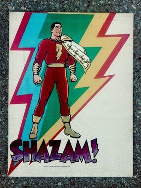 Vintage Shazam Pen-Tab Portfolio Folder DC Super Friends 1975